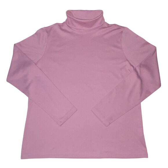 LL Bean Womens Medium Purple 100 Supima Cotton Turtleneck Base Layer Long Sleeve - Picture 1 of 8